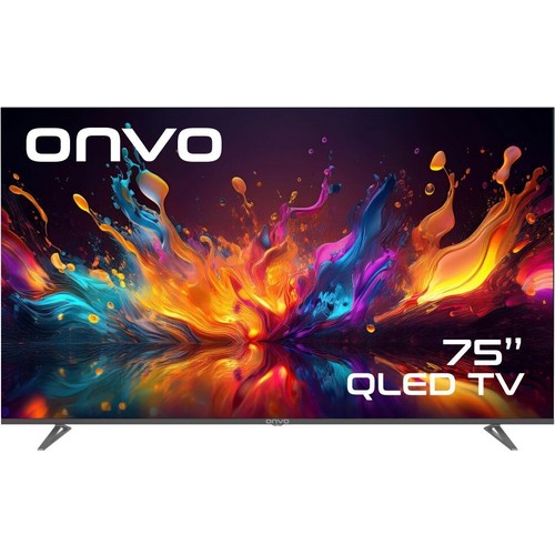 ONVO 65VQ90F3UA 65'' 165 Ekran Uydu Alıcılı 4K Ultra HD Google Smart QLED TV ürün fotoğrafı — Fiyo fiyat karşılaştırması